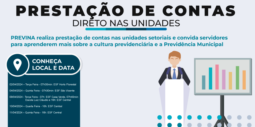 Prestação de Contas direto nas unidades