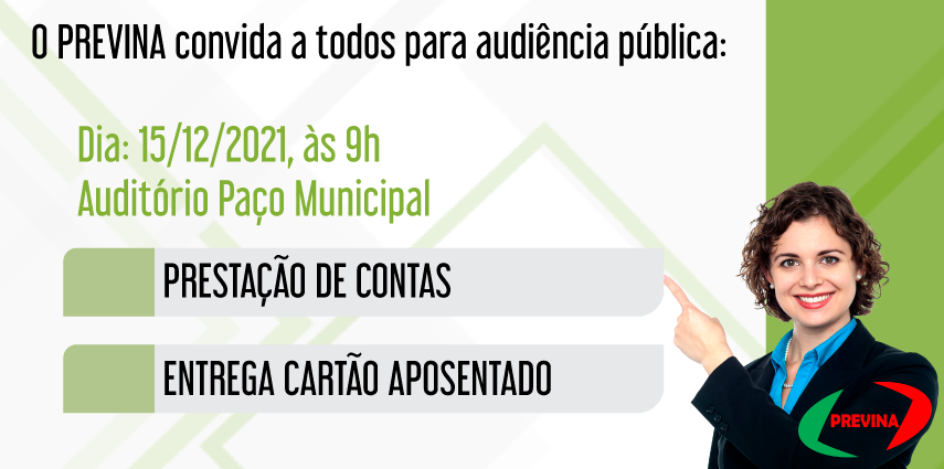 Audiência Pública prestação de contas e entrega cartão aposentado