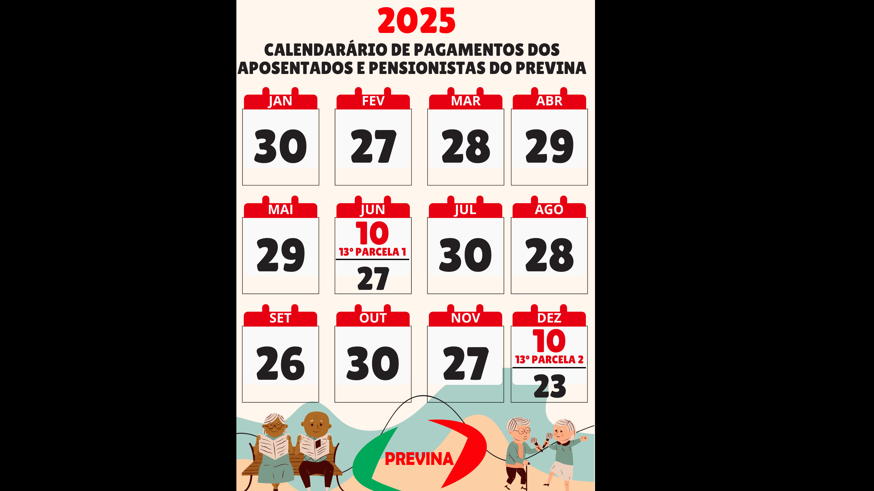 calendário pgto 2025